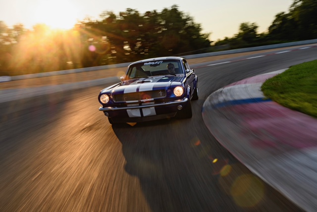 Mustang Driving toward camera